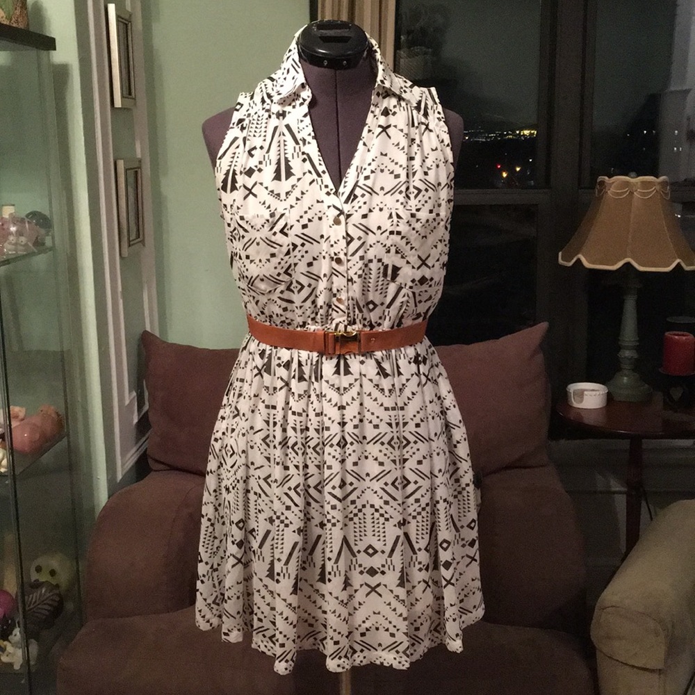 White and Black Dress